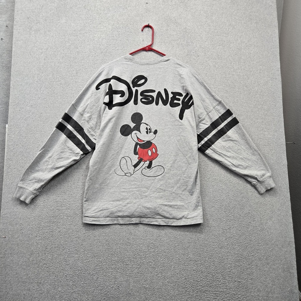 Spirit Jersey x Disney Parks Women Shirt M Gray Graphic Mickey Mouse Logo